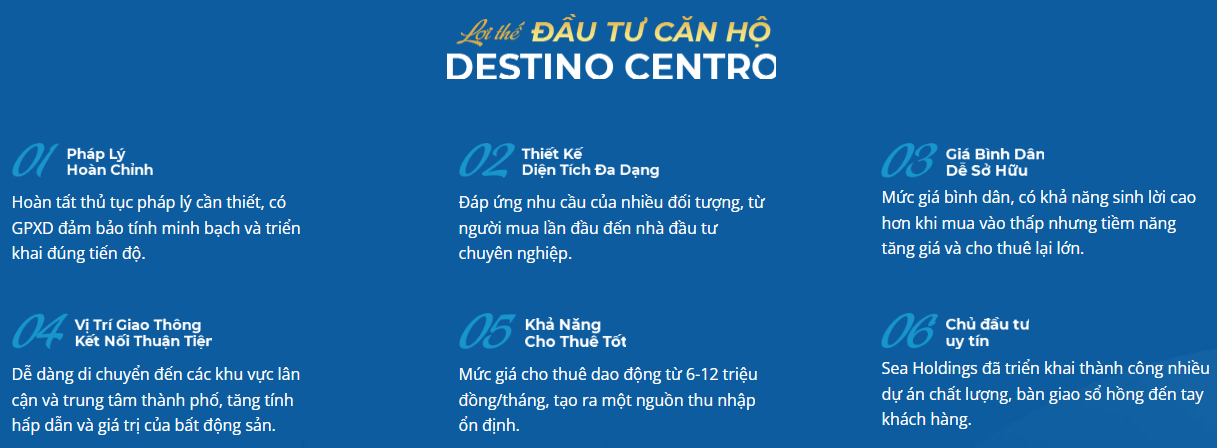 những lý do nên mua dự án destino centro