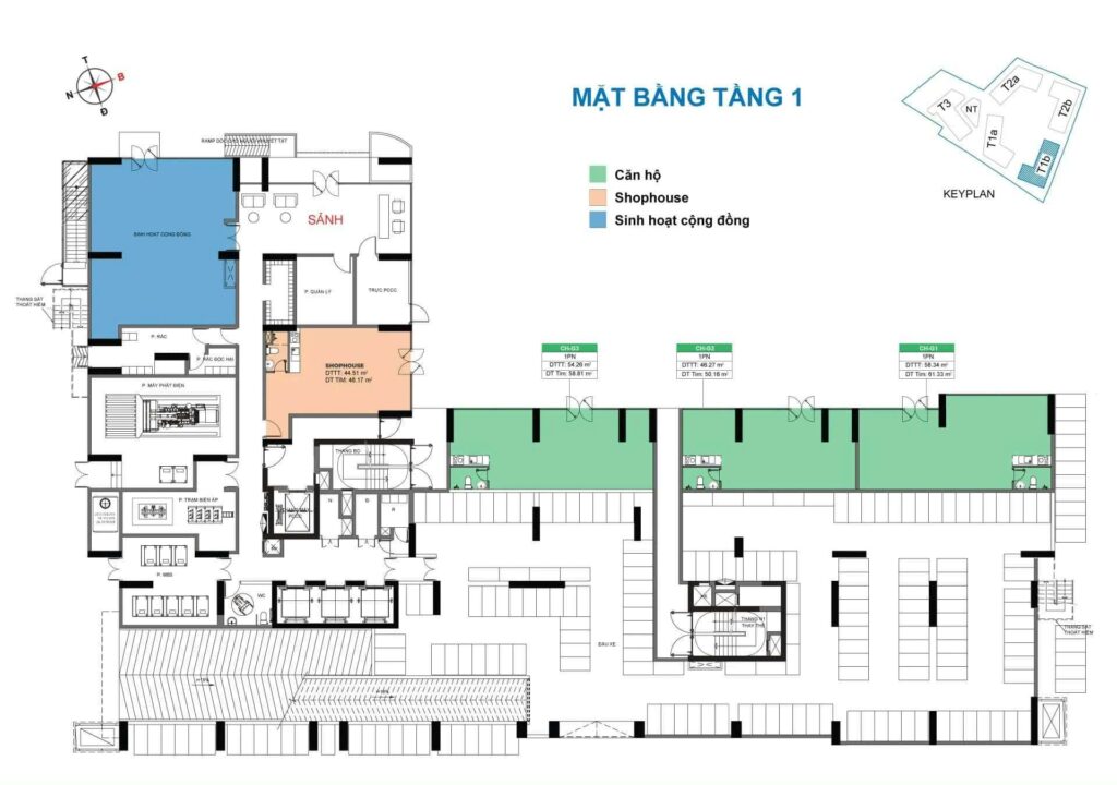 thiết kế mặt bằng tầng 1 dự án destino centro